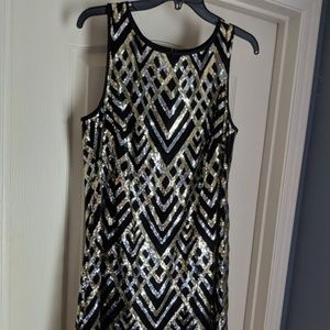 Geometric Sequin Dress